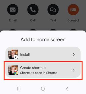 Android add to home screen-step3-1