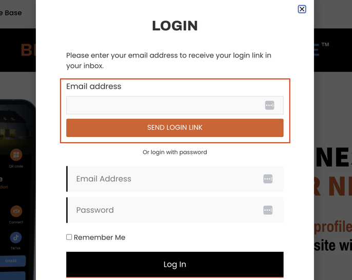 Magic login link