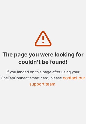 OneTapConnect inactive microsite error page.